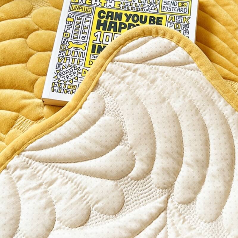 Capa de sofá protetora anti-riscos com tapete de algodão em folha