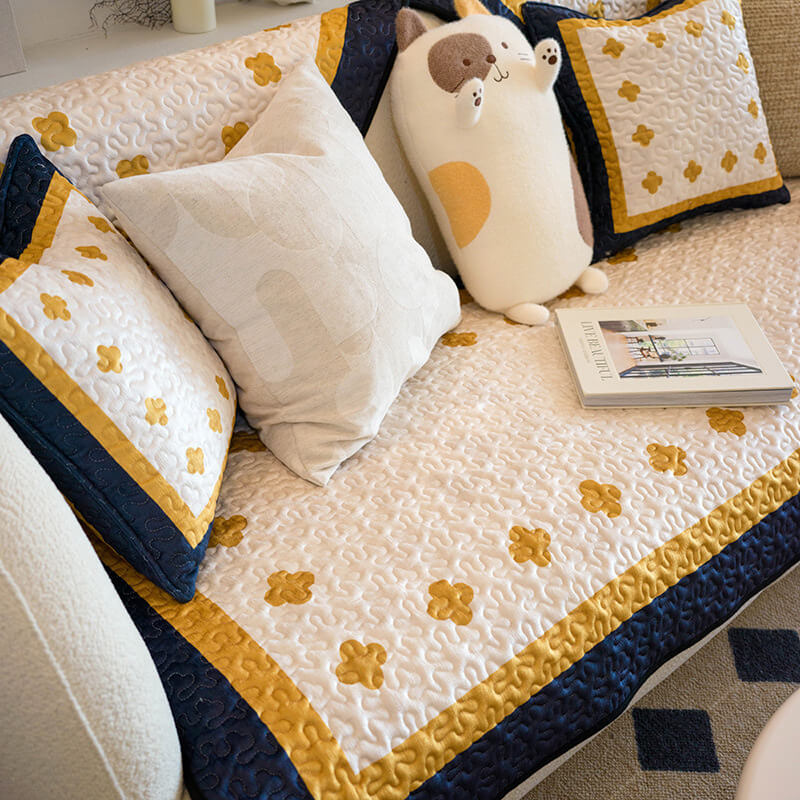 Leichter Luxus-Sofabezug aus Baumwolle, kratzfest, Möbelschutz, Couchbezug