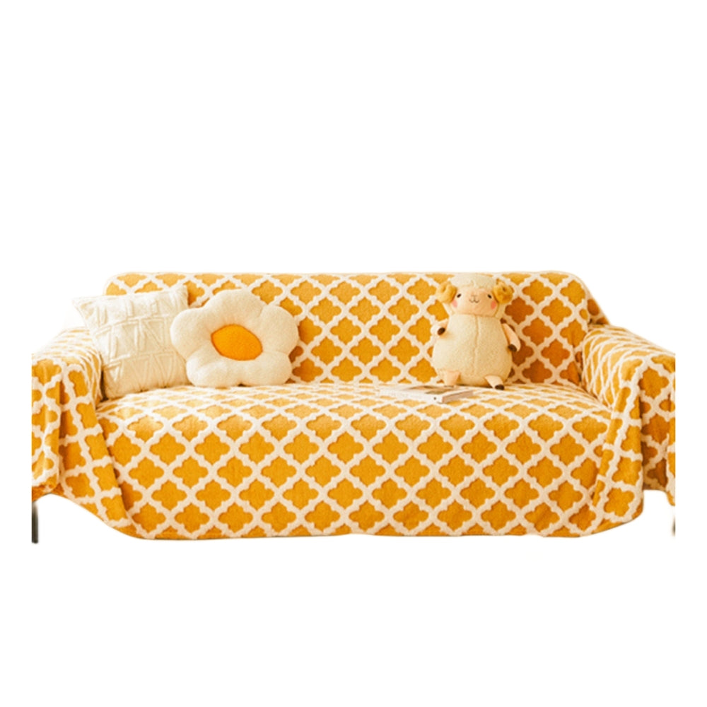 Capa de sofá moderna colorblock anti-riscos capa protetora para sofá doméstico