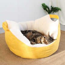 Portable Deep Sleep Semi-enclosed Large Cat Basket Bed