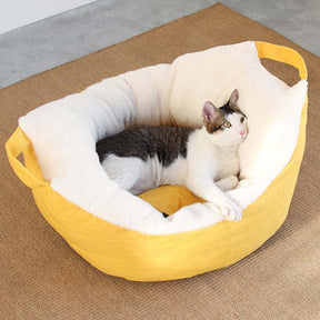 Tragbares, halbgeschlossenes, großes Katzenbett zum Tiefschlafen