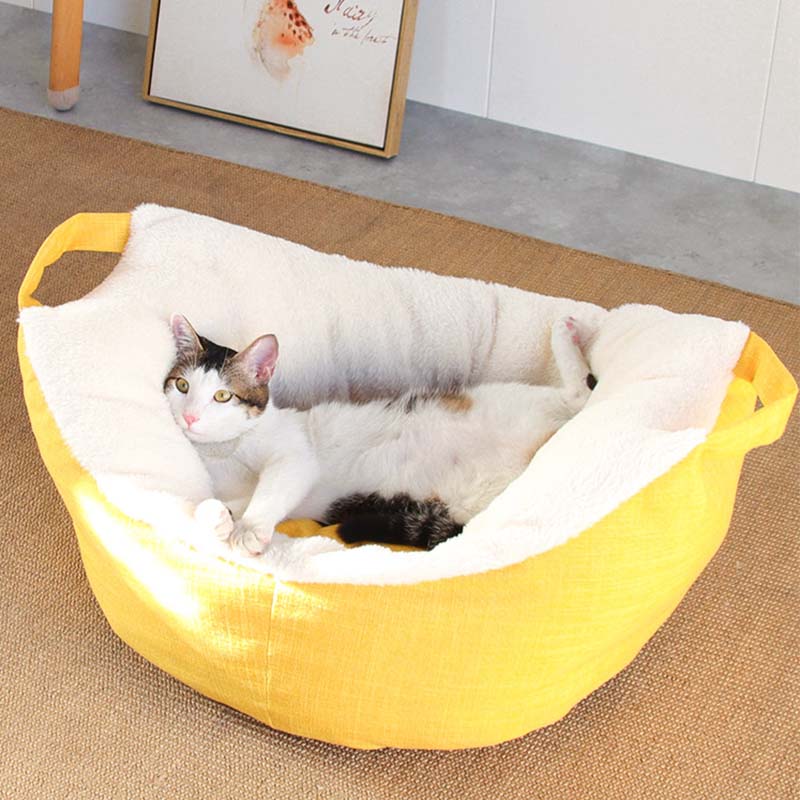 Tragbares, halbgeschlossenes, großes Katzenbett zum Tiefschlafen