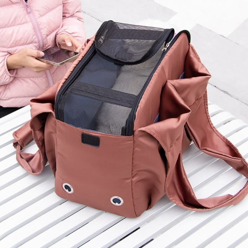Doggies Ombre Shopping Travel Shoulder Bag- Folding Grocery