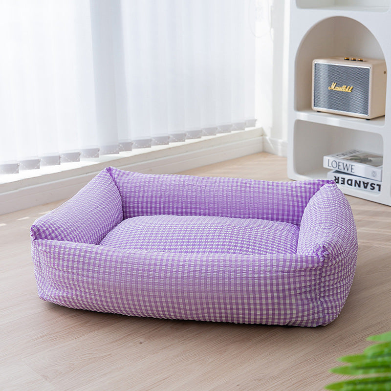 Rectangle Washable Dog Bed Breathable Pet Bed-FunnyFuzzy
