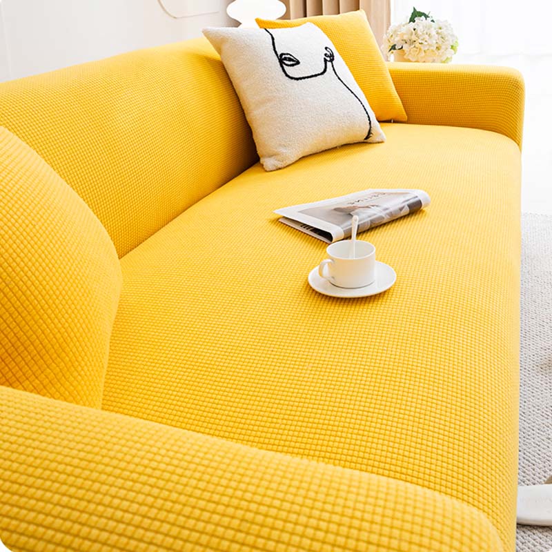 Capa protetora de sofá para móveis em lã macia totalmente embrulhada
