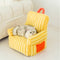 Striped Furry Pet Sofa Cat Soft Bed
