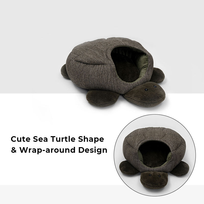 Turtle Wrapped-around Cat Sleeping Bag Bed