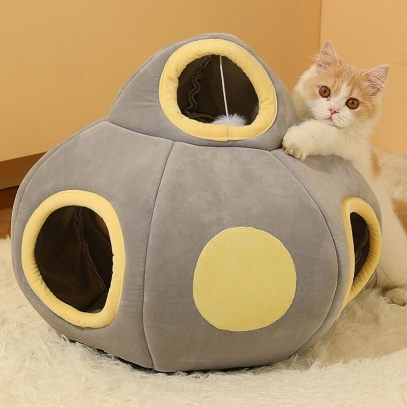 UFO Shape Funny Cat Tunnel Cat House Bed