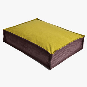 Tapis de couchage pour lit de chien carré aux couleurs contrastées vintage
