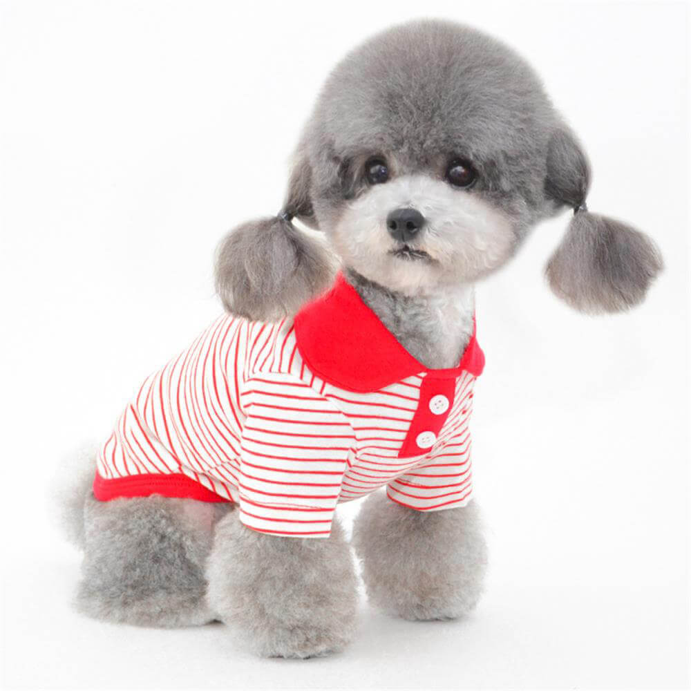 Soft Striped Pet Shirt – Available in Three Trendy Colors