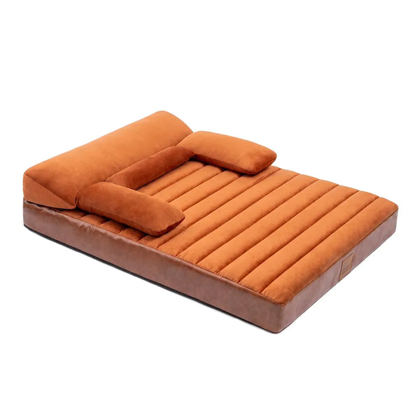 Large Waterproof Orthopedic Bolster Dog Sofa Bed - LuxeNest