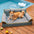Stripe Waterproof Foldable Large Dog Sofa Bed - Sunny Siesta