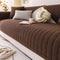 Cozy Quilted Grid Corduroy Thickened Anti-Slip Couch Cover