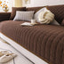 Cozy Quilted Grid Corduroy Thickened Anti-Slip Couch Cover