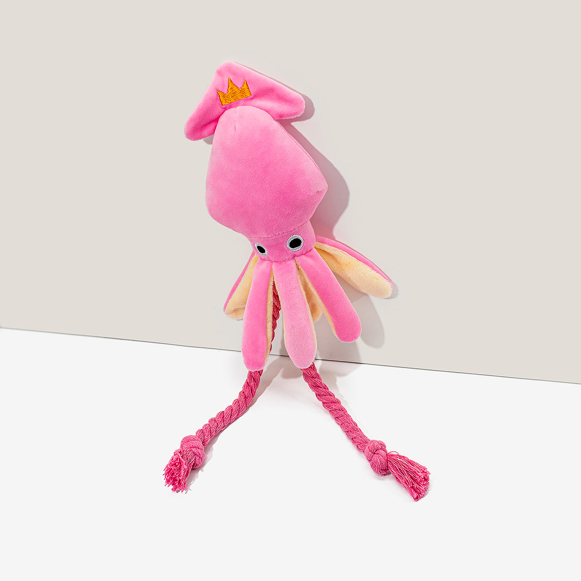 Pink Squid Quietschendes Plüsch-Hundespielzeug