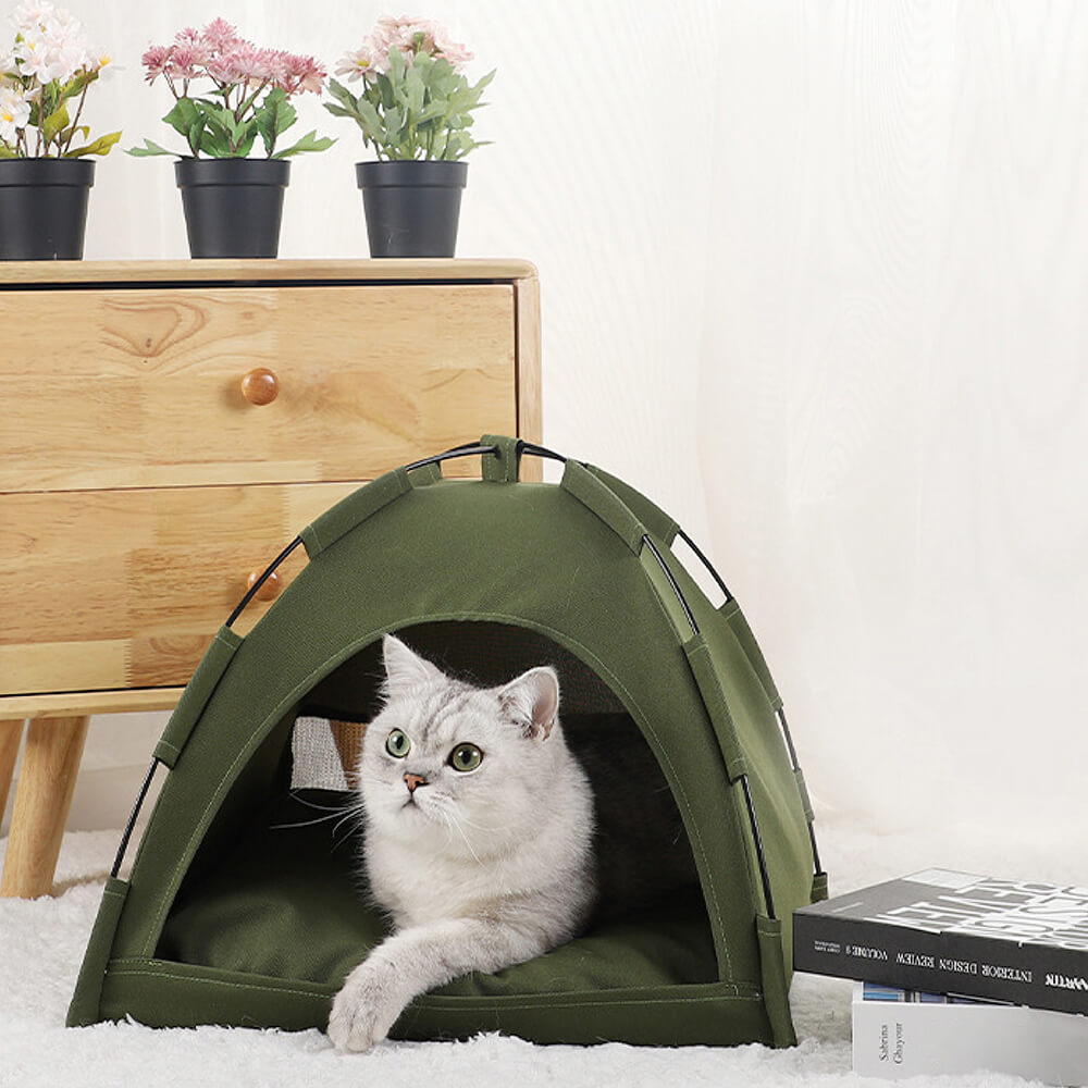 داخلي التخييم طوي القط خيمة السرير