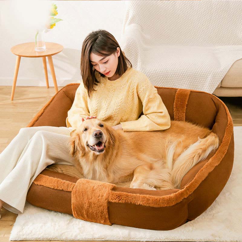 Grand lit pour chien vintage et confortable et apaisant