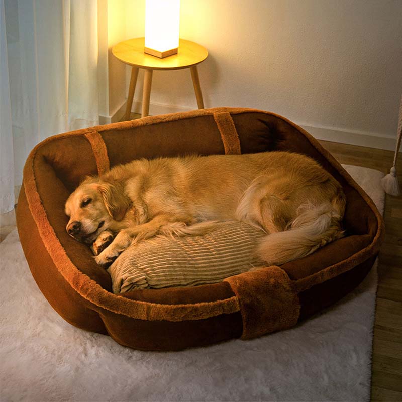 Vintage großes gemütliches beruhigendes Sofa-Hundebett