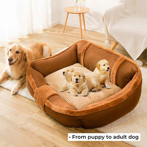 Vintage großes gemütliches beruhigendes Sofa-Hundebett
