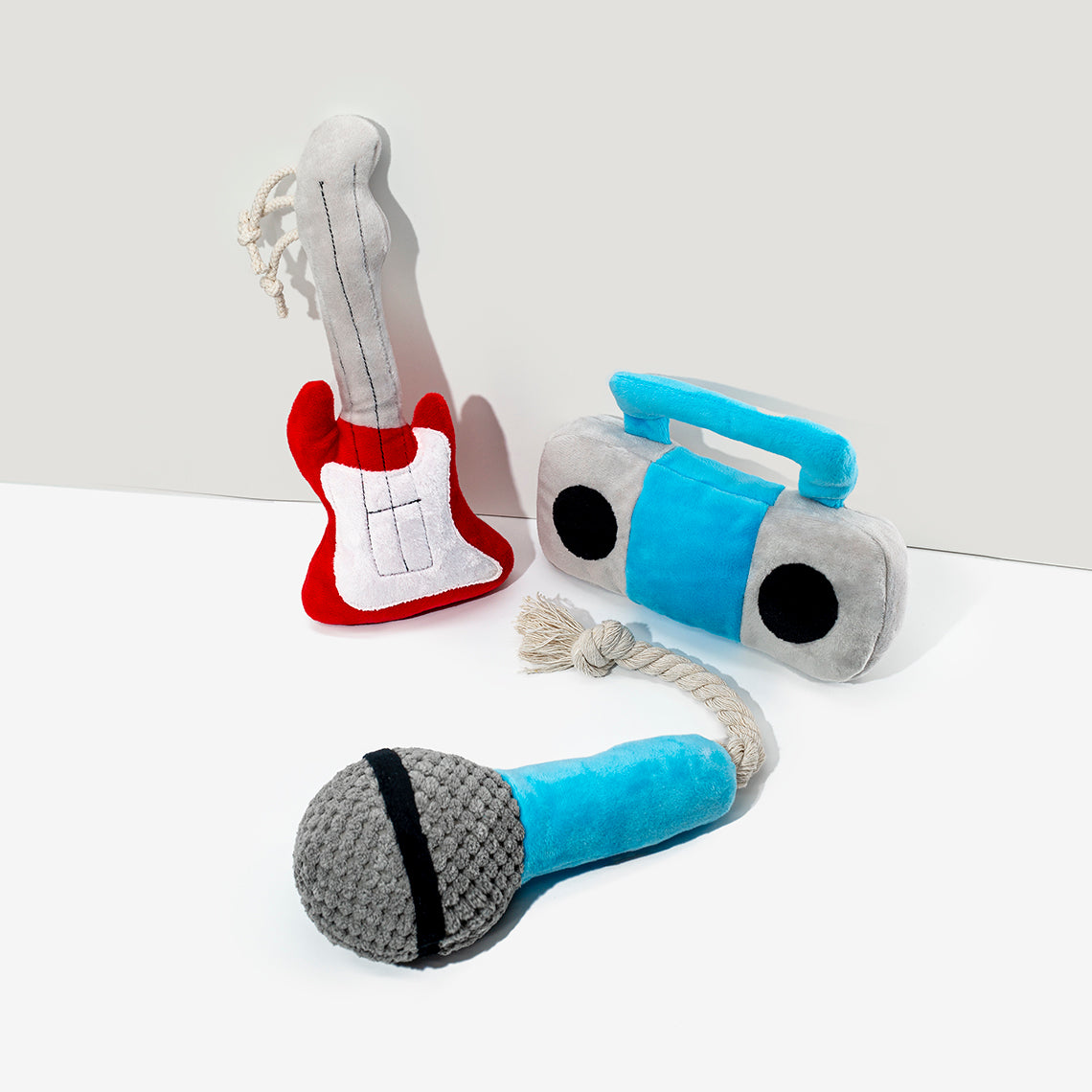 Music Instrument Squeaky Plush Dog Toy set