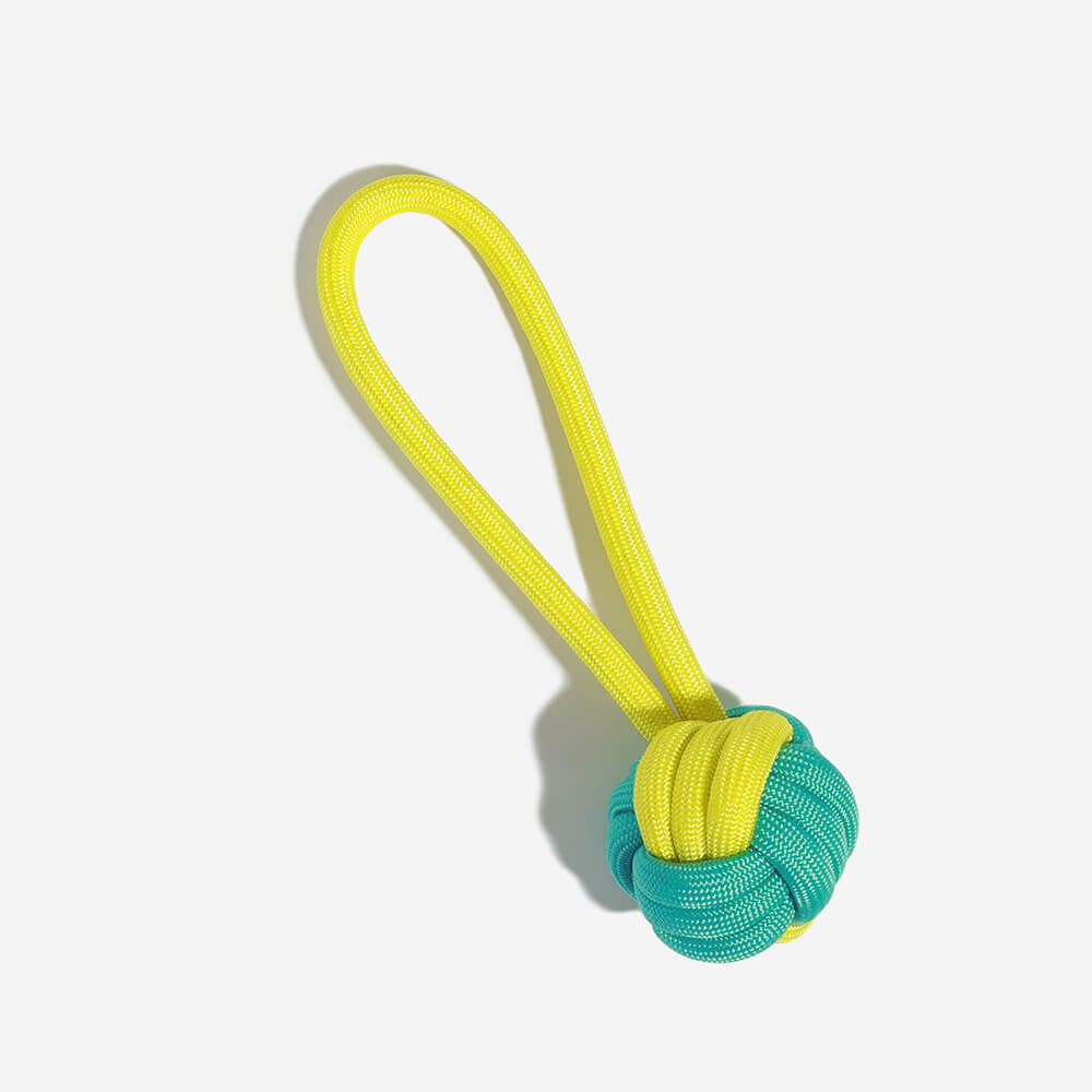 Knots Rope Tug Dog Toy - Color Clash, Yellow + Green