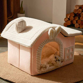 House Design Semi-Enclosed Cat Bed