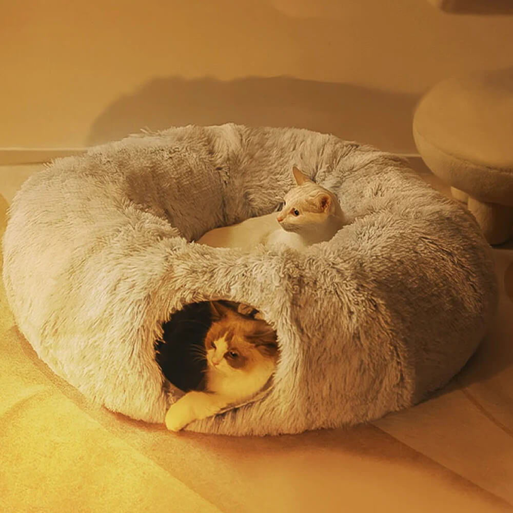 Fleece cat tunnel best sale