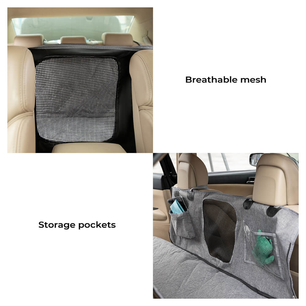 1pc Grey Oxford Fabric Pet Basket For Car Front Seat, Scratch-resistant And  Wear-resistant, With Storage Pocket