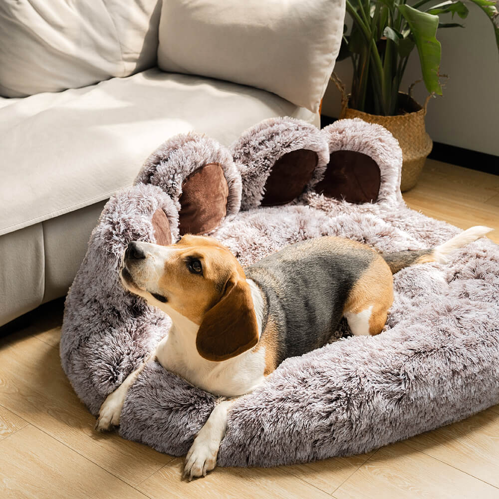 Large Round Dog Bed - Fuzzy Paw