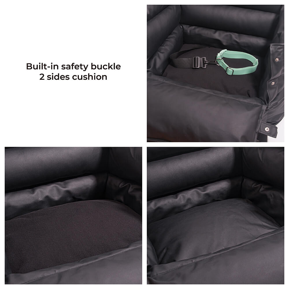 Full Leather Dog Car Seat Bed - Fort