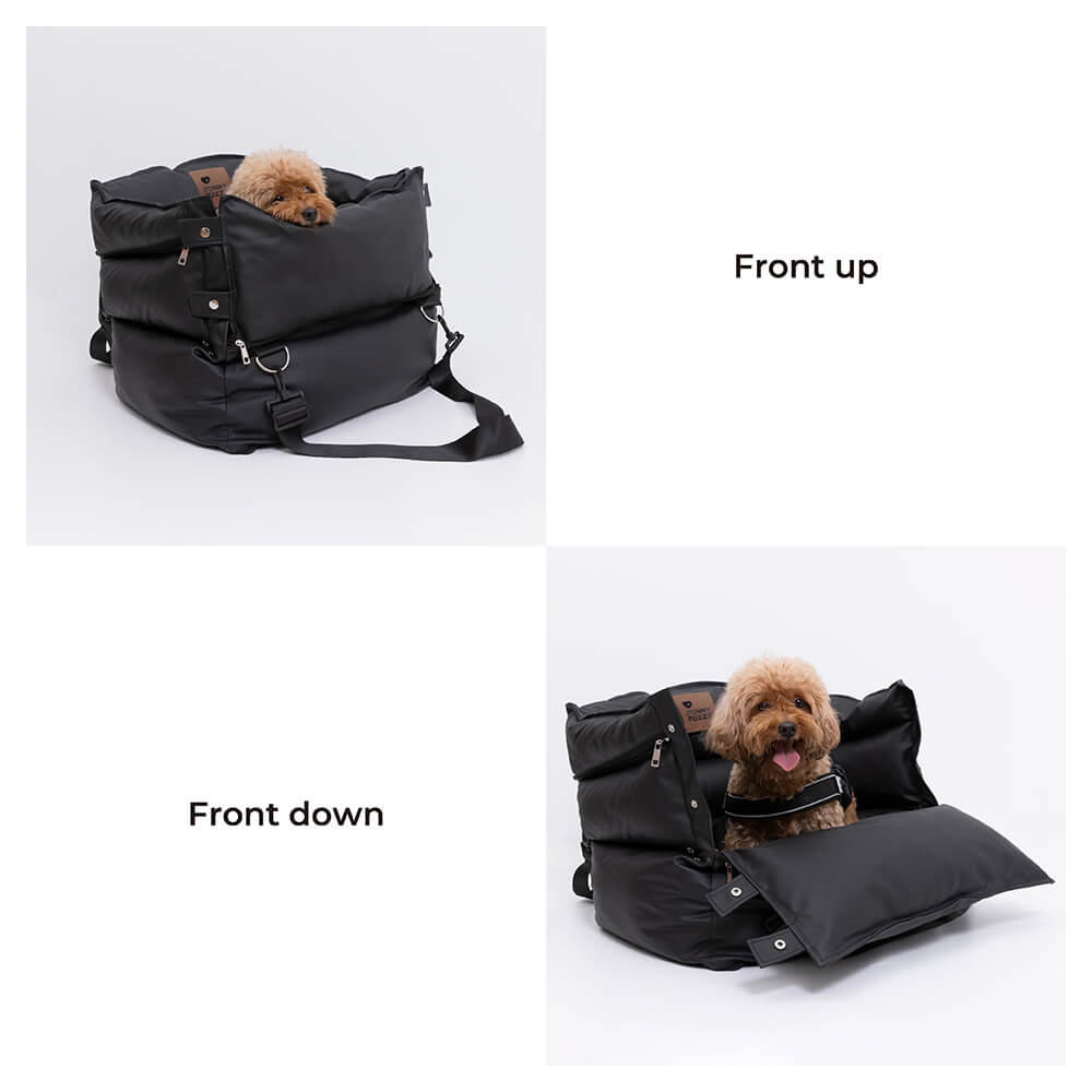 Vollleder-Autositzbett für Hunde – Fort
