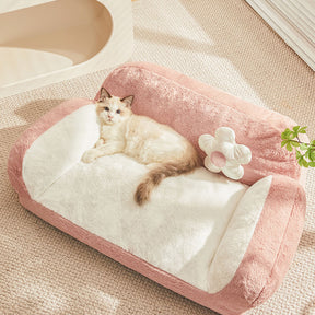 Modisches Freizeit-Plüsch-Sofabett mit warmer Katze