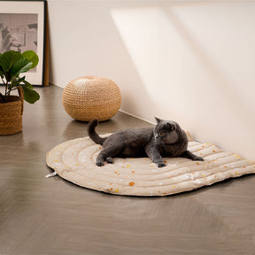 Couverture de chien de tapis humain à motifs de terrazzo d'éléments géométriques