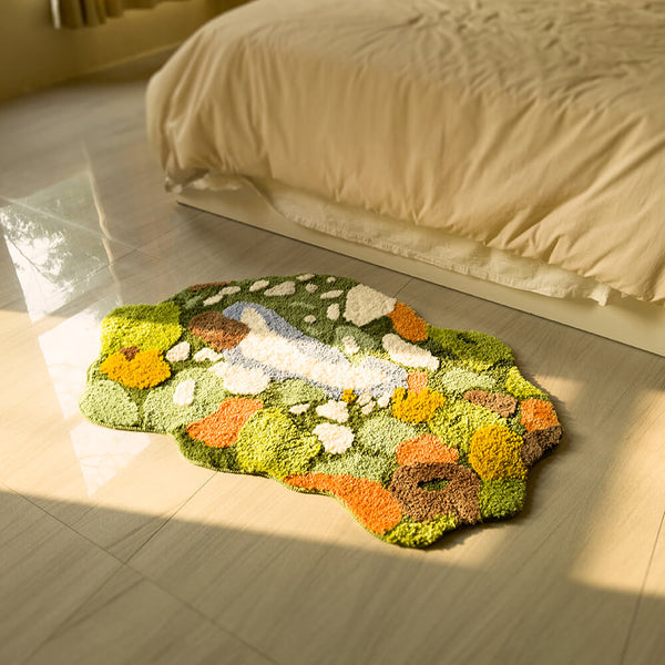 Irregular Natural Plush Carpet Pet Mat Pet Rug FunnyFuzzy