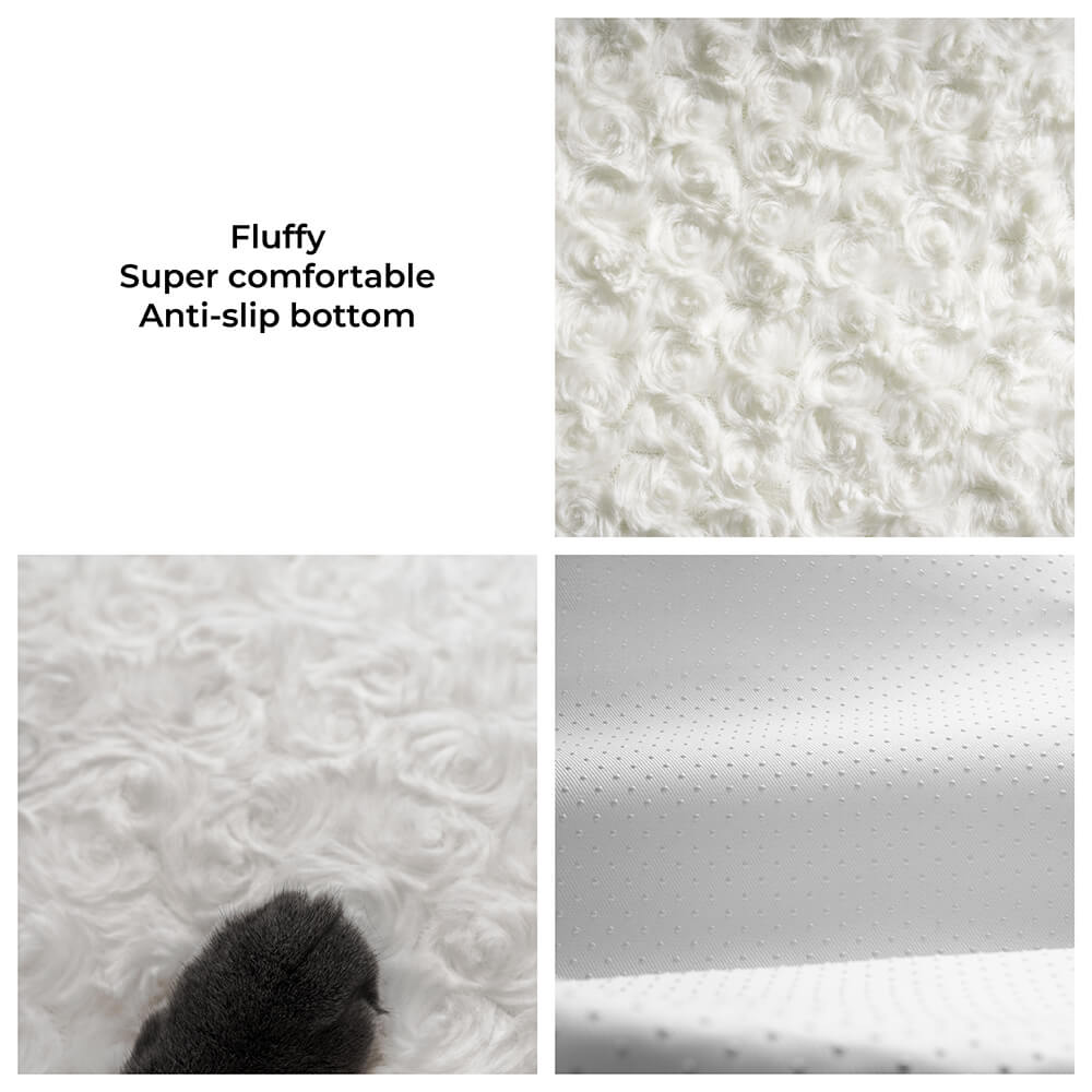 Adorável tapete de lã quente para animais de estimação de cordeiro