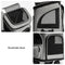 Portable Folding Trolley Universal Wheels Travel Large Pet Carrier Bag Backpack - FUNNYFUZZY