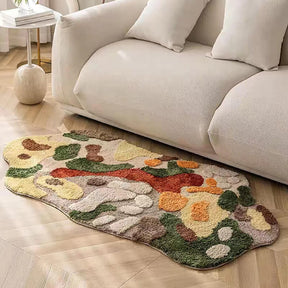 Luxuriöser Moosteppich, handgetuftete Haustiermatte aus Wolle