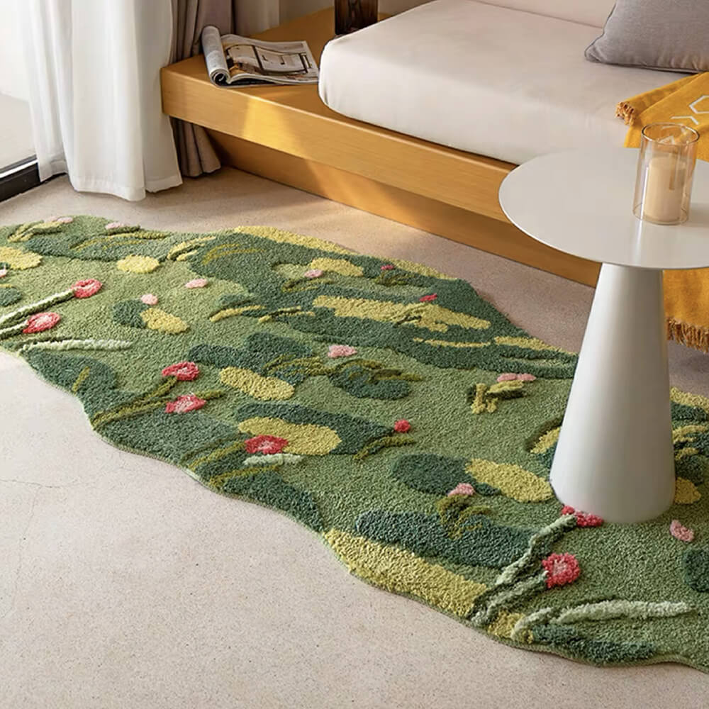 Mustard Yellow Ginkgo Leaf Quilted Floor Mat | Cat Dog Pet Floor Mat | Kids  Nursery Play Mat