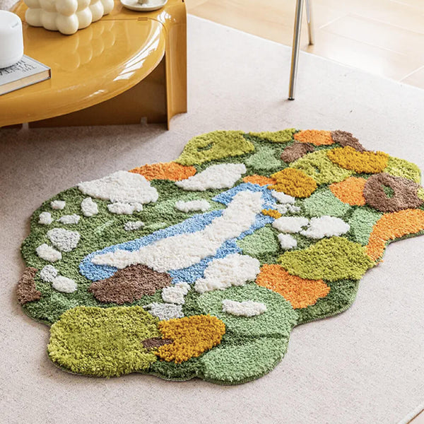 Luxury Moss Rug Hand Tufted Wool Pet Mat Pet Rug - FUNNYFUZZY