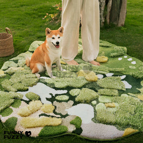 Tapis de mousse de luxe tapis pour animaux de compagnie en laine tuftée à la main