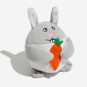 Plüsch-Karotten-Hasen-Burrow-Puppe, quietschendes Hundespielzeug