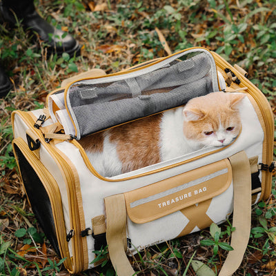 Portable Foldable Breathable Designer Pet Carrier Bag - FunnyFuzzy