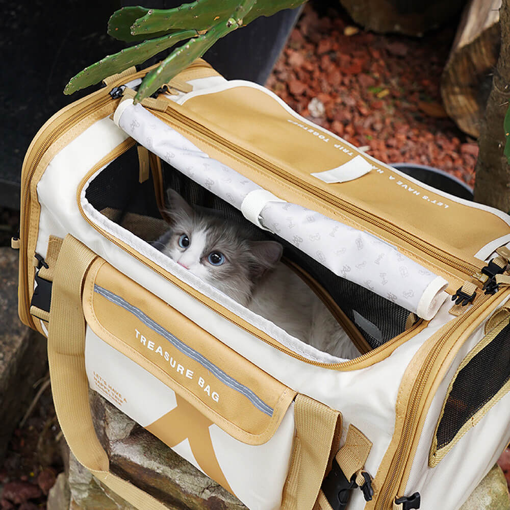 Breathable Leather Pet Carrier Handbag For Cats And Small Dogs - Portable  Travel Bag With Comfortable Shoulder Strap And Removable Fleece Bed - Temu  Malaysia