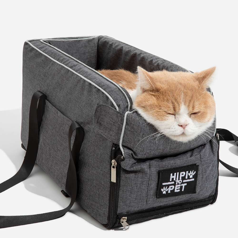 Siège de voiture portable pour animaux de compagnie, sacs de voyage pour  chiens et chats, console