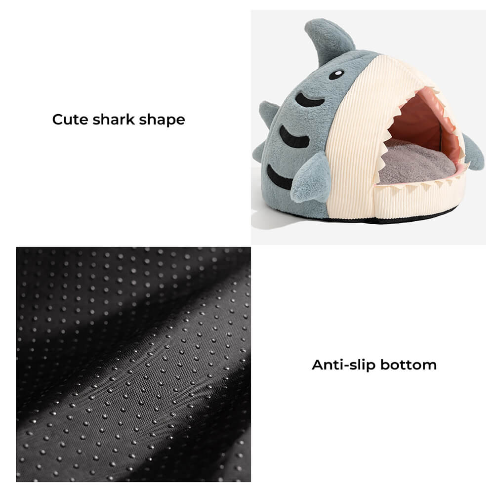 Shark Shape Semi-Enclosed Cat Cave Puppy House