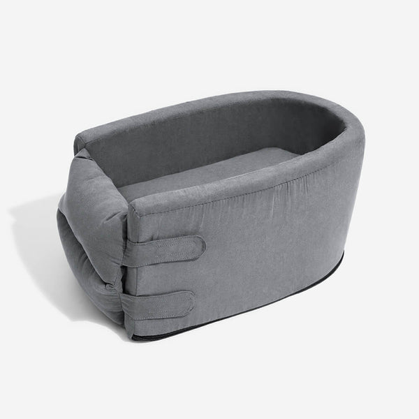 Suede Oval Lookout Console Pet Car Seat - FUNNYFUZZY