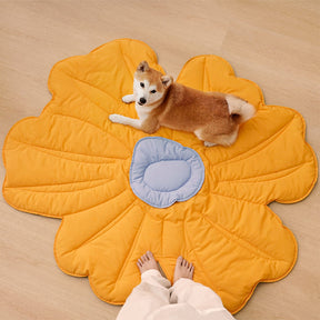 Supergroße Hundedecke in Blumenform mit menschlicher Matte 