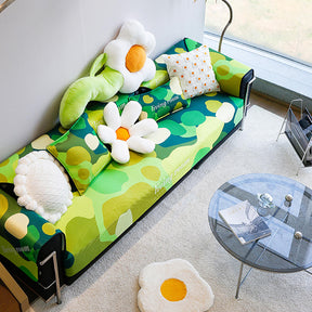 Superweicher, kratzfester Möbelschutz-Couchbezug mit Blumenmuster