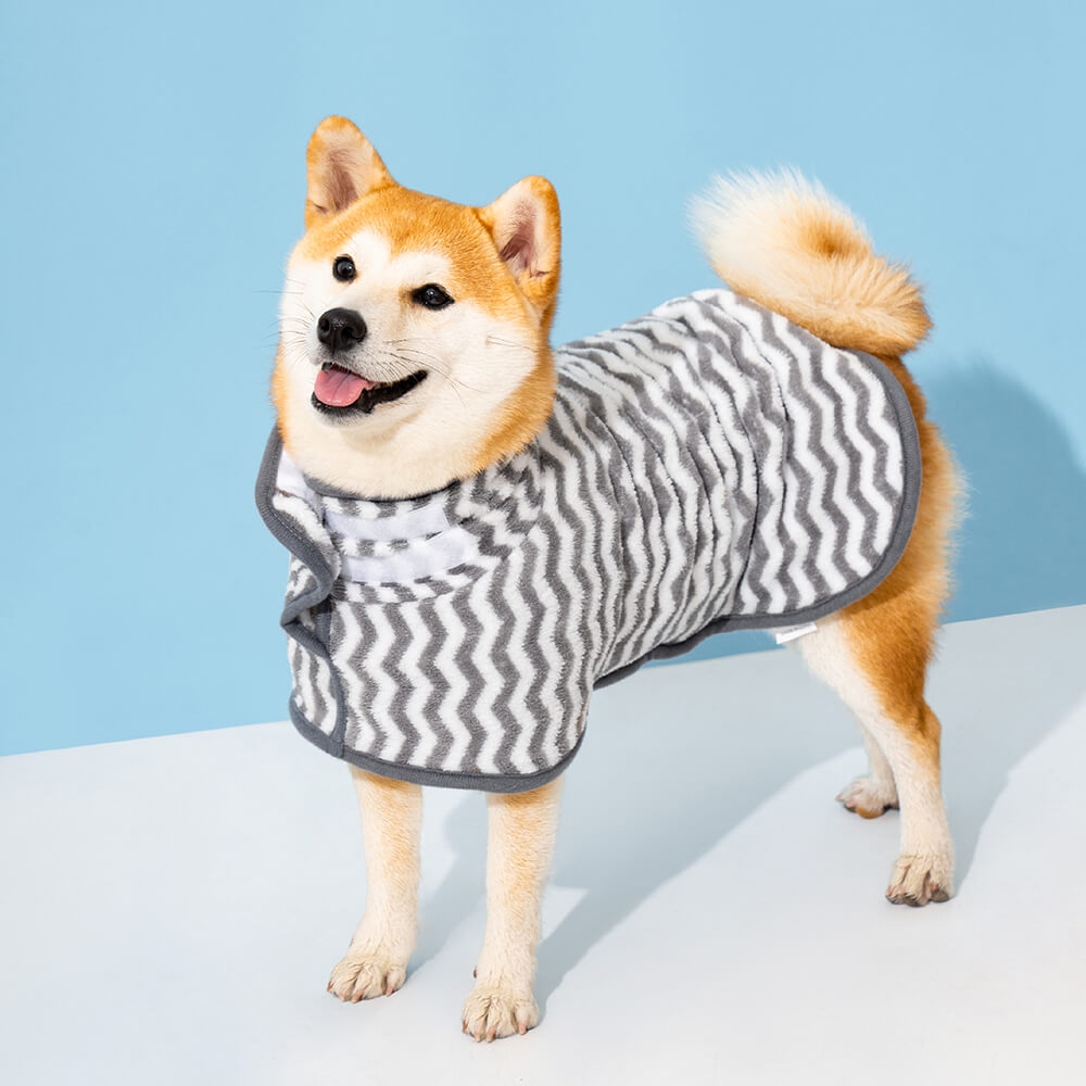 Serviette de bain pour chien ultra-absorbante Veste d'anxiété pour chien