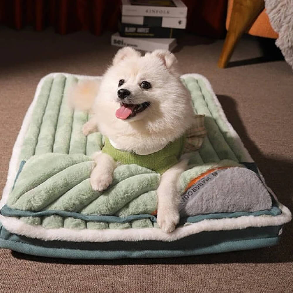 Velvet Calming Pillow Orthopedic Dog Bed